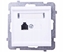 Изображение Ospel SONATA Gniazdo telefoniczne single white matte GPT-1R/m/75