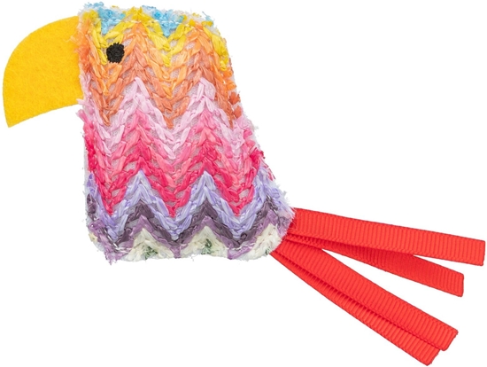 Picture of Papuga, zabawka, dla kota, poliester, 12 cm, z kocimitk