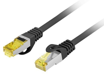 Picture of PATCHCORD KAT.6A S/FTP LSZH CU 15M CZARNY FLUKE PASSED LANBERG