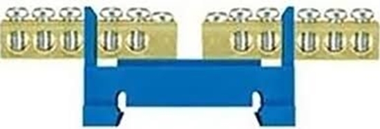 Picture of Pawbol Listwa zaciskowa niska na szyn 2x5-torowa dzielona niebieska TH35 (E.4131)