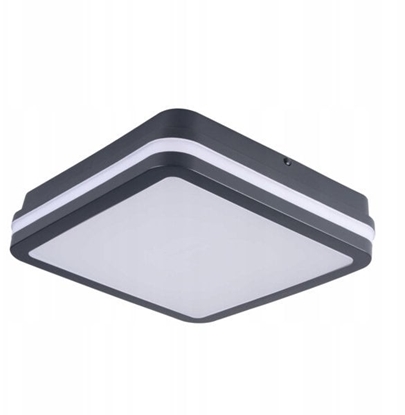 Изображение Plafoniera LED z czujnikiem BENO 12-18W CCT-L-SEG 1100-1770lm 3000-4000K ciepa/neutralna IP65 IIkl. 5 lat gwar. grafitowy 38788