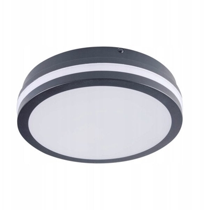 Изображение Plafoniera LED z czujnikiem BENO 12-18W CCT-O-SEG 1070-1740lm 3000-4000K ciepa/neutralna IP65 IIkl. 5 lat gwar. grafitowy 38790