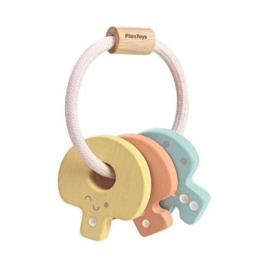Picture of Plan Toys Grzechotka pastelowa klucze - 260364