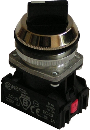 Picture of Promet Przecznik 2 pooeniowy pokrto 30mm czarny 1Z 1R bez samopowrotu (W0-NEF30-TPA XY S)