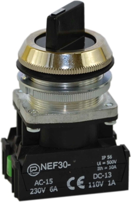 Picture of Promet Przecznik 2 pooeniowy pokrto 30mm czarny 2Z bez samopowrotu (W0-NEF30-TPA 2X S)
