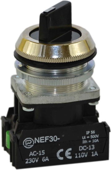 Picture of Promet Przecznik 2 pooeniowy pokrto 30mm czarny 2Z bez samopowrotu (W0-NEF30-TPA 2X S)