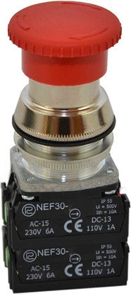 Picture of Promet Przycisk bezpieczestwa 30mm 2Z 2R IP56 przez obrót (W0-NEF30-DRP 2X2Y C)