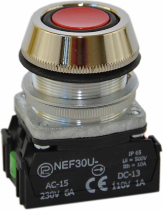 Picture of Promet Przycisk sterowniczy 30mm czerwony z samopowrotem 2Z (W0-NEF30-UK 2X C)