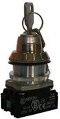 Picture of Promet Przycisk sterowniczy 30mm z kluczem bez samopowrotu 2Z NEF30-B2X (W0-NEF30-B 2X)