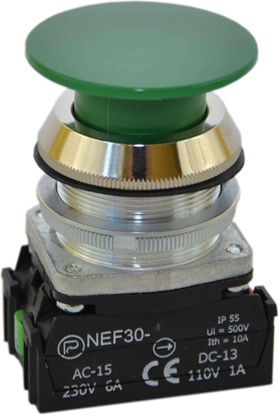 Picture of Promet Przycisk sterowniczy 30mm zielony z samopowrotem 1Z 1R (W0-NEF30-D XY Z)