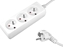 Изображение Przewód Plastrol Przeduacz 3-gniazda z/u 10A 5m /OMY 3x1/ biay PS-370 - W-97476