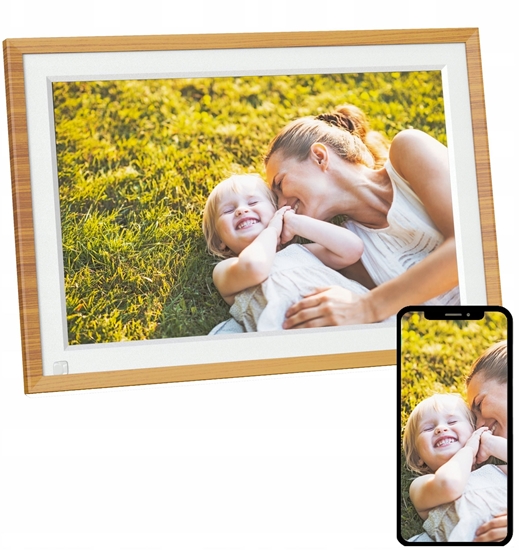 Изображение Ramka cyfrowa AgfaPhoto Ramka Cyfrowa 10" Lcd Hd Wifi Auto Obrót Czujnik Ruchu Pami 32gb / Apf1000 Wi-fi / Brzowy