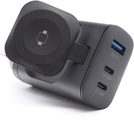 Picture of Realpower PC-45 Watch 45 Watt Ladegerät,2x Type-C,1x USB-A