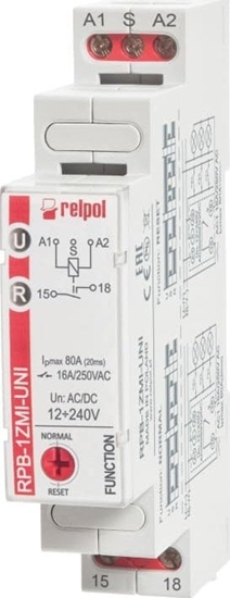Изображение Relpol Przekanik bistabilny z pamici 80A (20 ms) 1Z 16A RPB-1ZMI-UNI 864393
