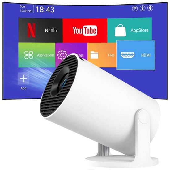 Picture of Riff HY300 Pro+ pārnēsājamais viedais projektors BT 5.4 1080p Android 11 OS Wi-Fi 6 ar automātisko trapeces korekciju