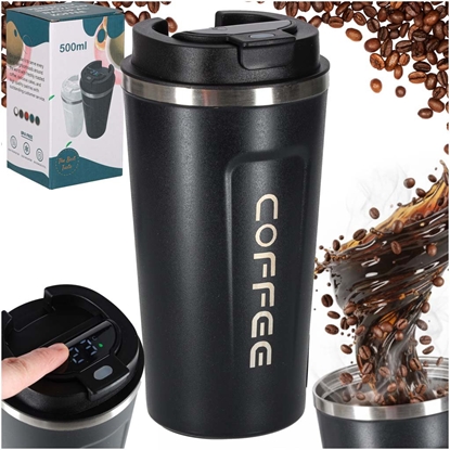 Attēls no RoGer Thermos Mug with LED Temperature Display 500ml Black