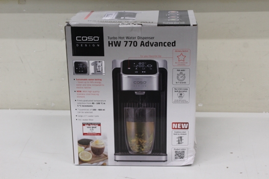 Изображение SALE OUT. | Caso | Turbo Hot Water Dispenser | HW 770 Advanced | Water Dispenser | 2600 W | 2.7 L | Plastic/Stainless Steel | Black/Stainless Steel | DAMAGED PACKAGING