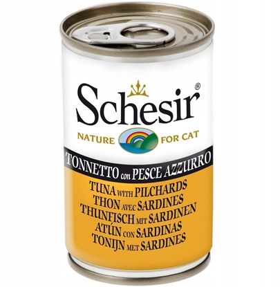 Picture of Schesir C&B karma mokra dla kotów tuczyk z sardynkami w galarecie 140 g puszka