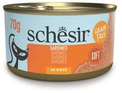 Picture of Schesir Cat Can Grill mokra karma, dla kota, pasta z sardynek, 70g, puszka