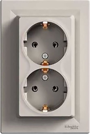 Picture of Schneider Electric ASFORA Gniazdo podwójne SCHUKO brz (EPH9900169)