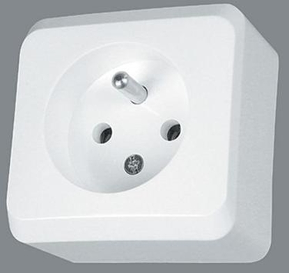 Picture of Schneider Electric Gniazdo 1-krotne z/u 16A IP20 biae GWN-130P - WDE001030