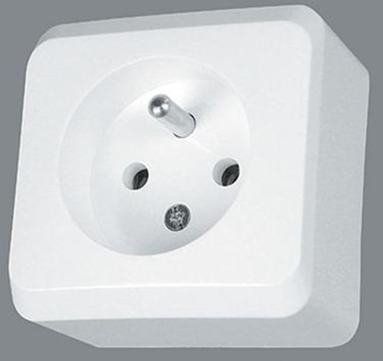 Picture of Schneider Electric Gniazdo 1-krotne z/u 16A IP20 biae GWN-130P - WDE001030