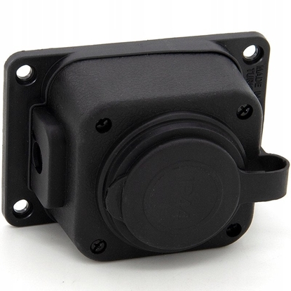 Attēls no Schneider Electric Gniazdo gumowe pojedyncze czarny (TPE) IP44 16A 2P+Z, TRG-1