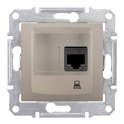 Picture of Schneider Electric Gniazdo komputerowe SEDNA pojedyncze RJ45 kat.5e UTP satynowe - SDN4300168