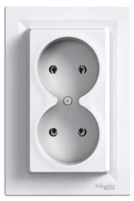 Attēls no Schneider Electric Gniazdo podwójne b/u biae- EPH9700221