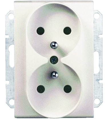 Attēls no Schneider Electric Gniazdo podwójne z/u 16A satyna - SDN2800968