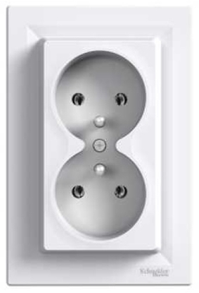 Picture of Schneider Electric Gniazdo podwójne z/u biae - EPH9800221