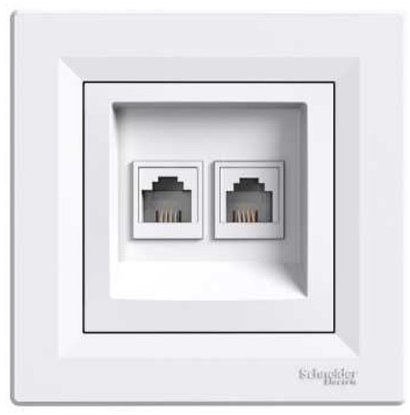 Picture of Schneider Electric Gniazdo telefoniczne podwójne 2xRJ11 biae (EPH4200121)