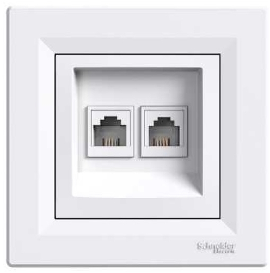 Picture of Schneider Electric Gniazdo telefoniczne podwójne 2xRJ11 biae (EPH4200121)