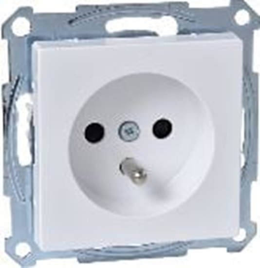 Picture of Schneider Electric Gniazdo wtykowe pojedyncze uziemienie przesona biay (MTN2500-0325)