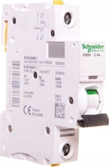 Picture of SCHNEIDER ELECTRIC IC60H CIRCUIT BREAKER 1P C4A 1