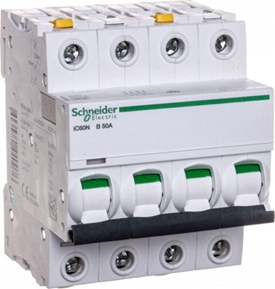Attēls no SCHNEIDER ELECTRIC IC60N CIRCUIT BREAKER 4P B50A