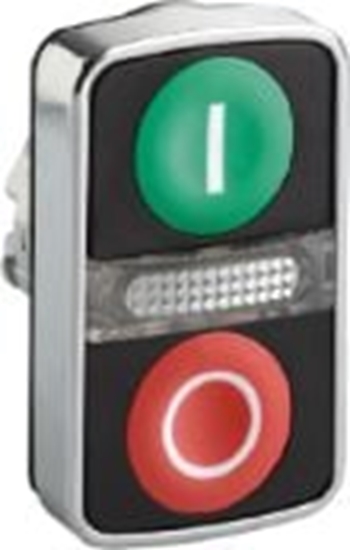 Picture of Schneider Electric Napd przycisku podwójny zielony/czerwony /O-I/ z podwietleniem z samopowrotem (ZB4BW7A3741)