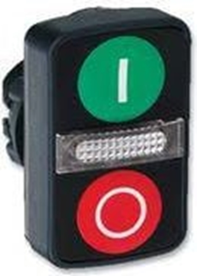 Picture of Schneider Electric Napd przycisku podwójny zielony/czerwony z podwietleniem z samopowrotem (ZB5AW7A3740)