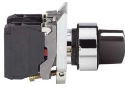 Picture of Schneider Electric Przecznik 2 pooeniowy pokrto 22mm 1Z bez samopowrotu czarny XB4BD21