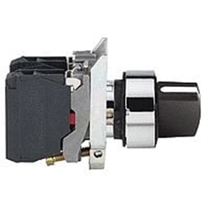 Picture of Schneider Electric Przecznik piórkowy kompaktowy 22mm 2-pozycyjny czarny 1NO+1NC (XB4BD25)