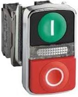 Picture of Schneider Electric Przycisk sterowniczy 22mm podwójny czerwony/zielony z samopowrotem z podwietleniem 1Z 1R (XB4BW73731M5)