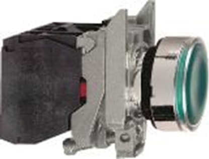 Picture of Schneider Electric Przycisk sterowniczy 22mm zielony z samopowrotem z podwietleniem 1Z 1R (XB4BW33B5)