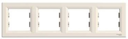 Attēls no Schneider Electric Ramka poczwórna Asfora pozioma kremowa EPH5800423