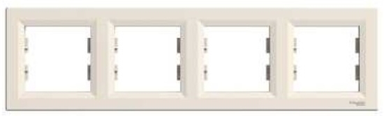 Изображение Schneider Electric Ramka poczwórna Asfora pozioma kremowa EPH5800423