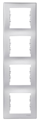 Attēls no Schneider Electric Ramka poczwórna Sedna pionowa aluminium SDN5802060