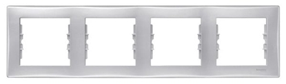 Attēls no Schneider Electric Ramka poczwórna Sedna pozioma aluminium SDN5800760