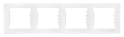 Attēls no Schneider Electric Ramka poczwórna Sedna pozioma biaa SDN5800721