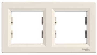 Attēls no Schneider Electric Ramka podwójna Asfora pozioma kremowa EPH5800223