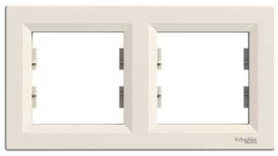 Picture of Schneider Electric Ramka podwójna Asfora pozioma kremowa EPH5800223