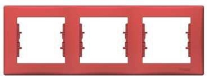 Attēls no Schneider Electric Ramka potrójna czerwona pozioma (SDN5800541)